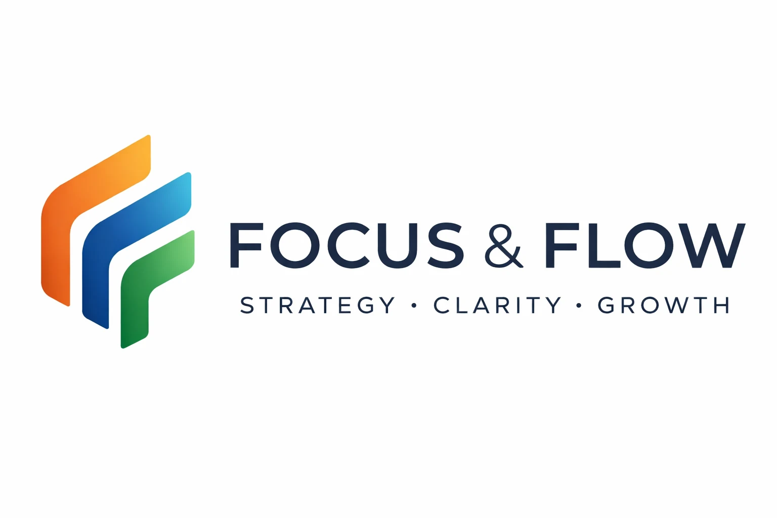 Focus & Flow identity mark and wordmark.